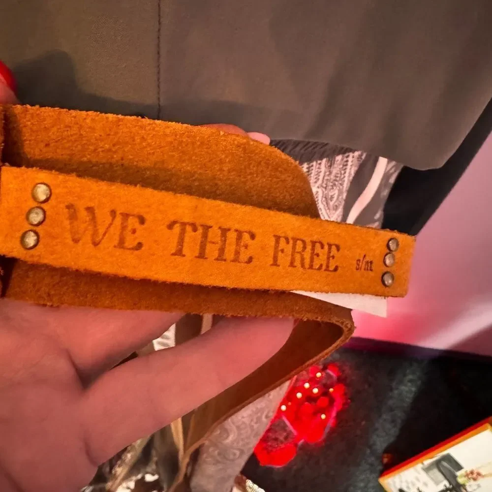 We The Free Tan Belt with Silver Accents